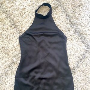 Black Halter Mini Dress